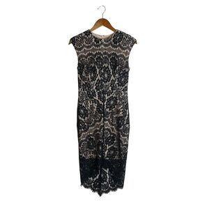 Elle Zeitoune black lace midi dress.‎ Size 10 AU